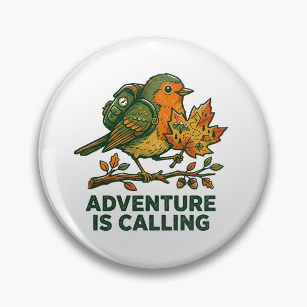 Item preview, Adventure Is Calling - Cute Hiker Bird Autumn Camp Art designed and sold by Sanan Israyilli.