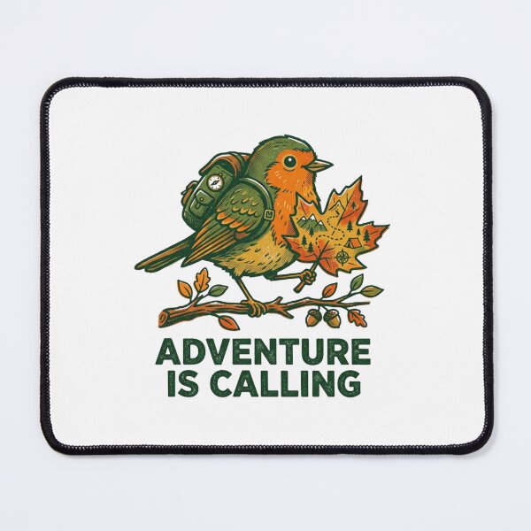 Item preview, Adventure Is Calling - Cute Hiker Bird Autumn Camp Art designed and sold by Sanan Israyilli.