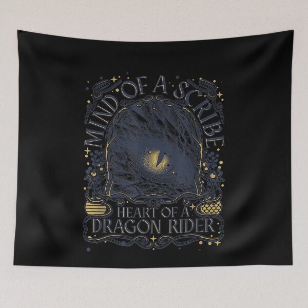 Item preview, Mind Of A Scribe Heart Of A Dragon Rider Fantasy Bookish Art designed and sold by TheHellIWontSh.