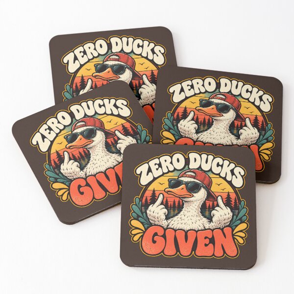 Item preview, Zero Ducks Given Retro Funny Duck Illustration designed and sold by siljeberg.
