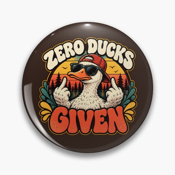 Item preview, Zero Ducks Given Retro Funny Duck Illustration designed and sold by siljeberg.