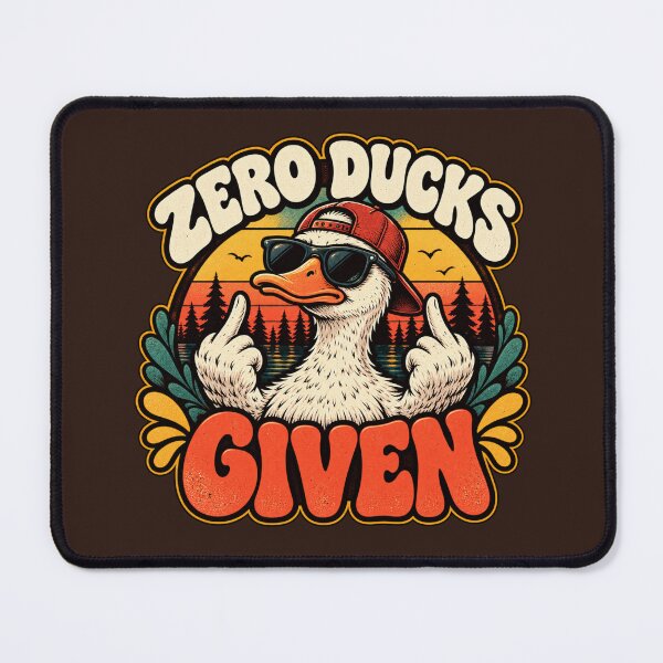 Item preview, Zero Ducks Given Retro Funny Duck Illustration designed and sold by siljeberg.