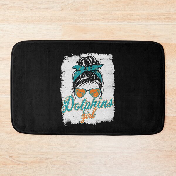 Item preview, Vintage Dolphins Girl Messy Bun Distressed Football Fan Team Spirit designed and sold by RockTheFeal.