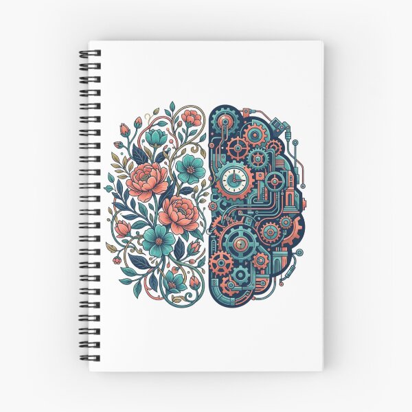 Item preview, Balance of Mind - Left Right Brain Flower Gears Psychology Art designed and sold by Sanan Israyilli.