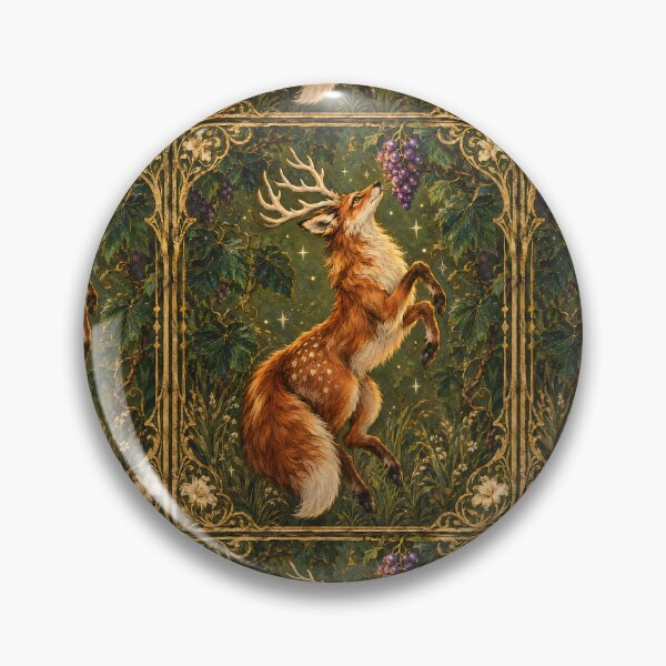 Item preview, Mystical Fox Stag Reaching for Grapes designed and sold by Pure Craft.