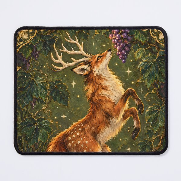 Item preview, Mystical Fox Stag Reaching for Grapes designed and sold by Pure Craft.