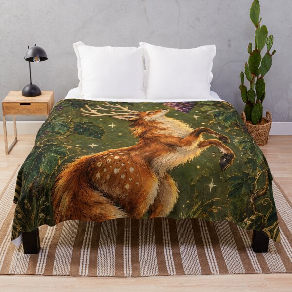 Item preview, Mystical Fox Stag Reaching for Grapes designed and sold by Pure Craft.