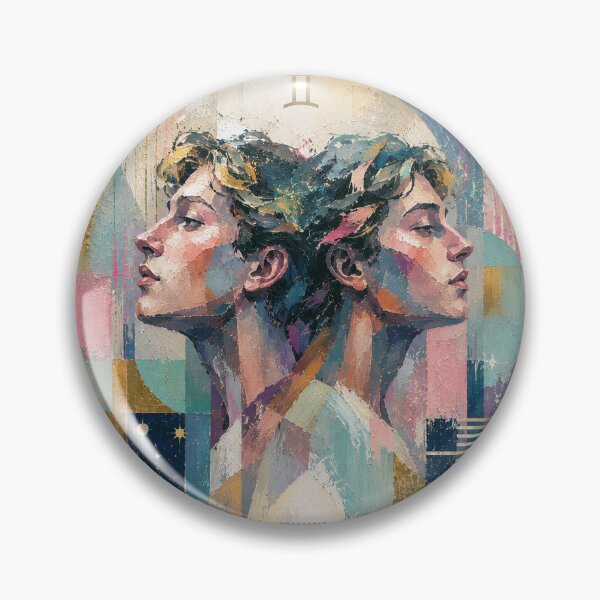 Item preview, Gemini Zodiac Sign Painting – Celestial Twins designed and sold by GalleryKauffeld.
