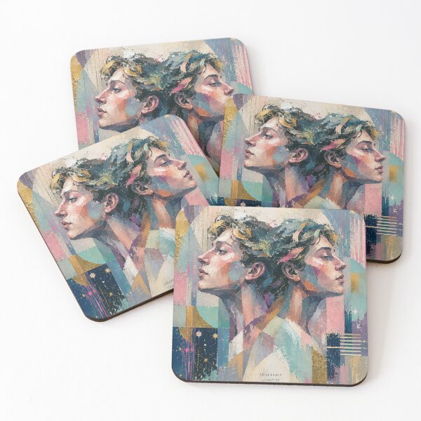Item preview, Gemini Zodiac Sign Painting – Celestial Twins designed and sold by GalleryKauffeld.