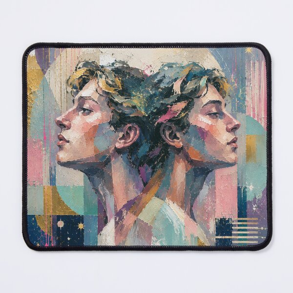 Item preview, Gemini Zodiac Sign Painting – Celestial Twins designed and sold by GalleryKauffeld.
