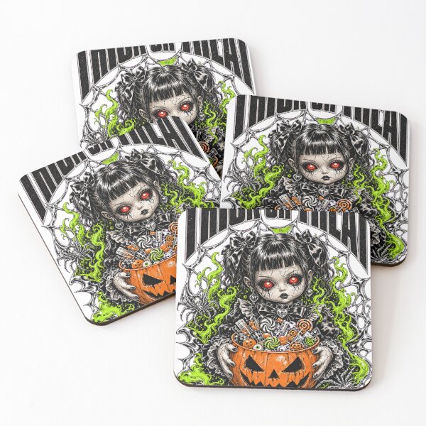 Item preview, Trick or Treat Cyber Doll Y2K Halloween Streetwear Graphic Tee designed and sold by KIDEnia.