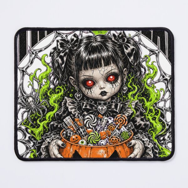 Item preview, Trick or Treat Cyber Doll Y2K Halloween Streetwear Graphic Tee designed and sold by KIDEnia.
