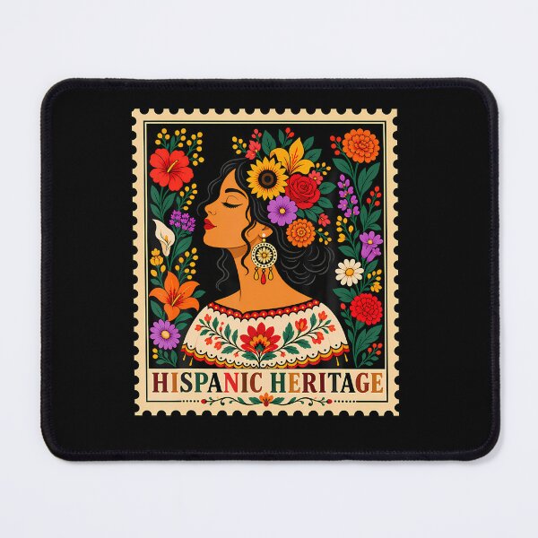 Item preview, Hispanic Heritage Month Flowers Stamp Latin American Women designed and sold by Pider-Vampire.