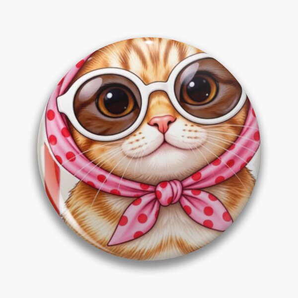 Item preview, Cute Pink Hooded Cat with Sunglasses – Playful Retro Cat Art designed and sold by HockeyHorse4-65.