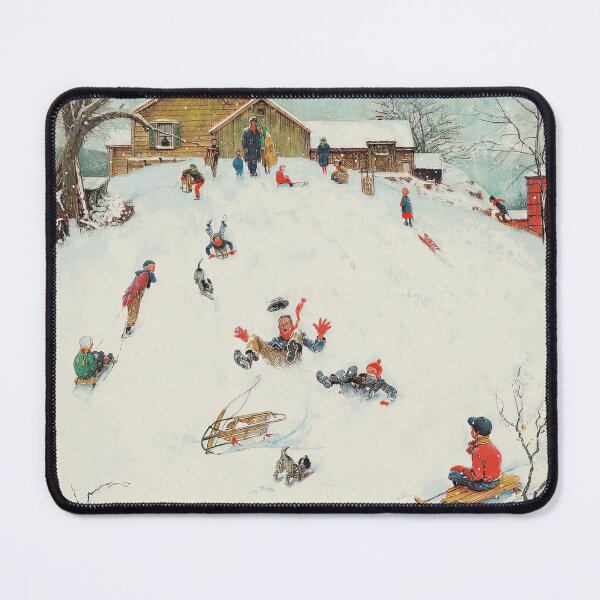 Item preview, Norman Rockwell, Sledding designed and sold by warrickjessica.