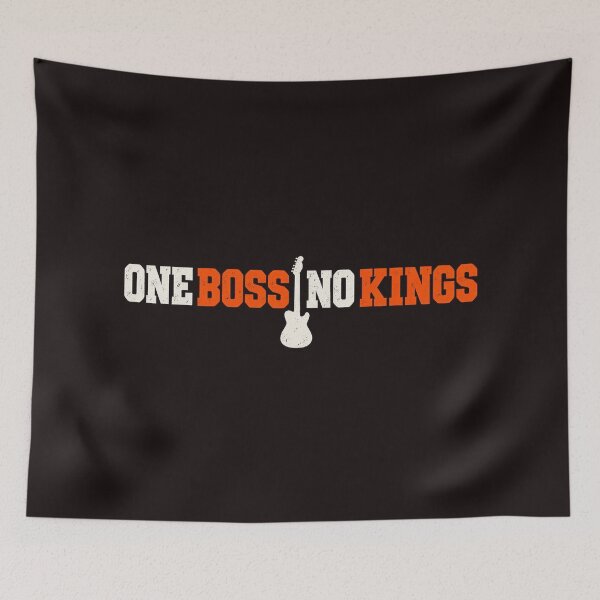 Item preview, One Boss No Kings Vintage Rock Guitar Graphic designed and sold by DYALEEZ-XCR.