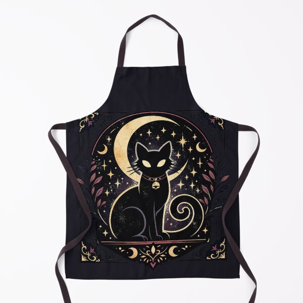 Item preview, Midnight Black Cat | Gothic Celestial Moon Illustration designed and sold by Meivelle.