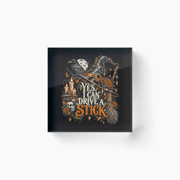 Item preview, Yes I Can Drive A Stick Funny Witch Broomstick Halloween Gothic Art designed and sold by TheHellIWontSh.
