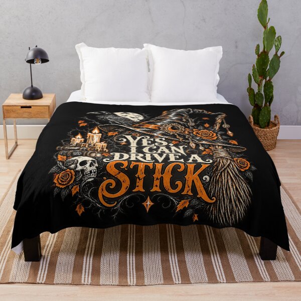 Item preview, Yes I Can Drive A Stick Funny Witch Broomstick Halloween Gothic Art designed and sold by TheHellIWontSh.