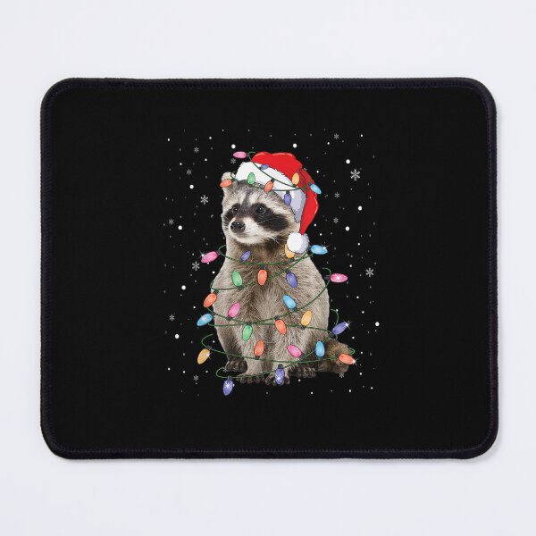 Item preview, Christmas Raccoon Santa Hat Christmas Lights designed and sold by BuncoHearas.