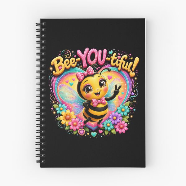 Item preview, Bee-YOU-tiful - Cute Kawaii Bumble Bee & Rainbow Heart Positivity designed and sold by Be Free Effect.