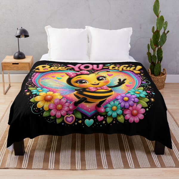 Item preview, Bee-YOU-tiful - Cute Kawaii Bumble Bee & Rainbow Heart Positivity designed and sold by Be Free Effect.