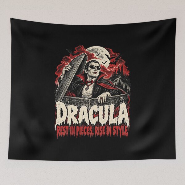 Item preview, Dracula Rest In Pieces Rise Style designed and sold by CerealBoxInk.