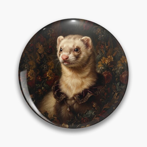 Item preview, Royal Ferret with Embroidered Velvet Collar designed and sold by Real Beast Art.