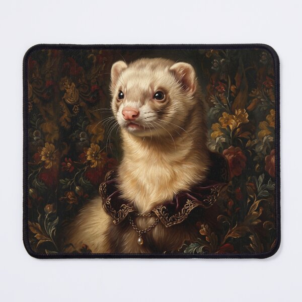 Item preview, Royal Ferret with Embroidered Velvet Collar designed and sold by Real Beast Art.