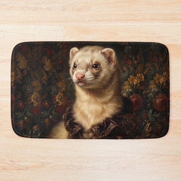 Item preview, Royal Ferret with Embroidered Velvet Collar designed and sold by Real Beast Art.