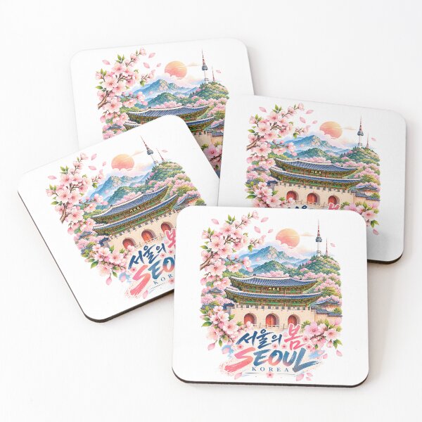 Item preview, Seoul Korea Spring Cherry Blossom Watercolor designed and sold by checkitbuddy.