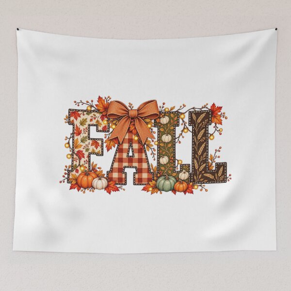 Item preview, Cozy Fall Plaid Pumpkin Autumn Leaves Graphic designed and sold by DYALEEZ-XCR.