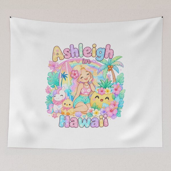 Item preview, Ashleigh Name Gift Rainbow Kawaii Hawaii Pastel Summer designed and sold by TheChalkyFox.