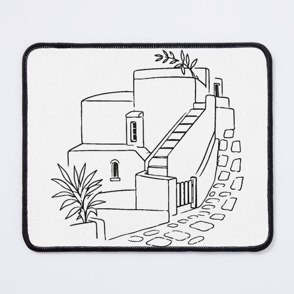 Item preview, A Little Cycladic Village – Minimal Line Art designed and sold by izannart.