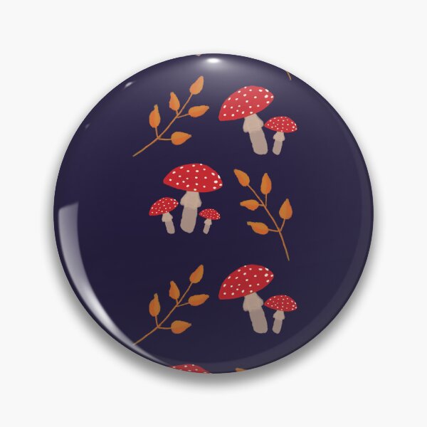 Item preview, Red Mushrooms and Golden Leaves Pattern designed and sold by studiodrchicken.
