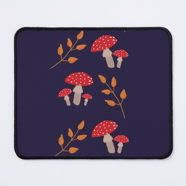 Item preview, Red Mushrooms and Golden Leaves Pattern designed and sold by studiodrchicken.