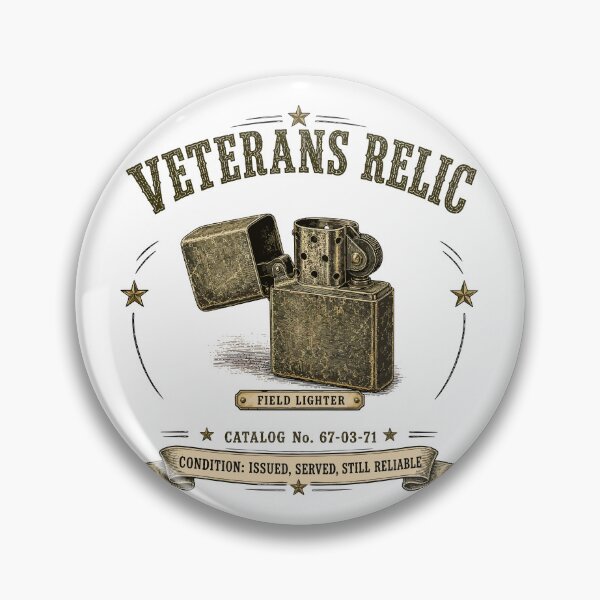Item preview, Veterans Relic Field Lighter | Vintage Military Catalog Art designed and sold by Mikoff04-arts.