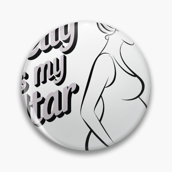Item preview, My Belly Is My Altar Black White 3D Design designed and sold by 108stillness.