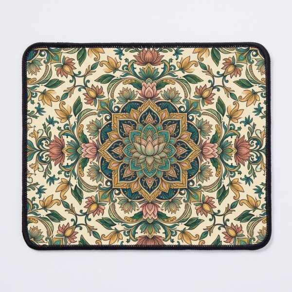 Item preview, Bohemian Teal and Gold Lotus Bloom Art designed and sold by adlkh.