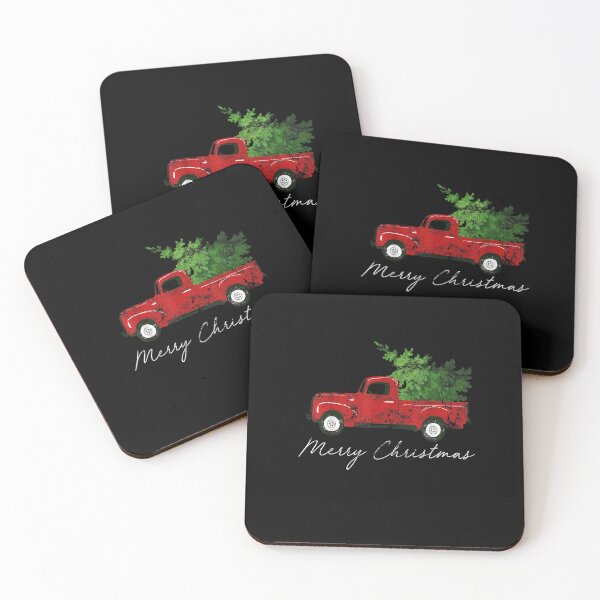 Item preview, Merry Christmas Vintage Red Truck Christmas Tree designed and sold by BuncoHearas.