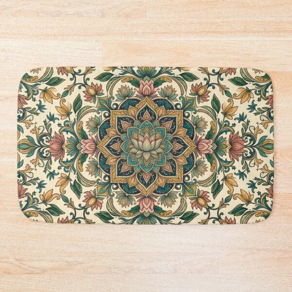 Item preview, Bohemian Teal and Gold Lotus Bloom Art designed and sold by adlkh.