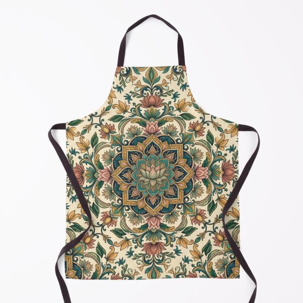 Item preview, Bohemian Teal and Gold Lotus Bloom Art designed and sold by adlkh.