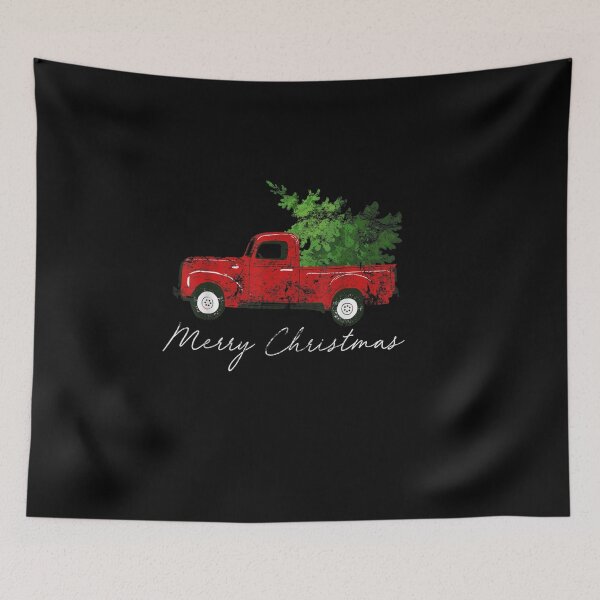 Item preview, Merry Christmas Vintage Red Truck Christmas Tree designed and sold by BuncoHearas.
