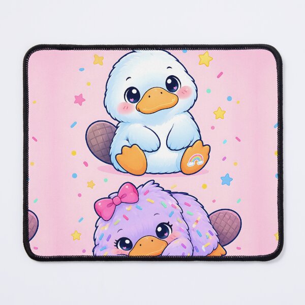 Item preview, Adorable Kawaii Duck Platypus with Rainbows designed and sold by Pure Craft.