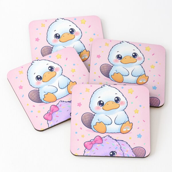 Item preview, Adorable Kawaii Duck Platypus with Rainbows designed and sold by Pure Craft.