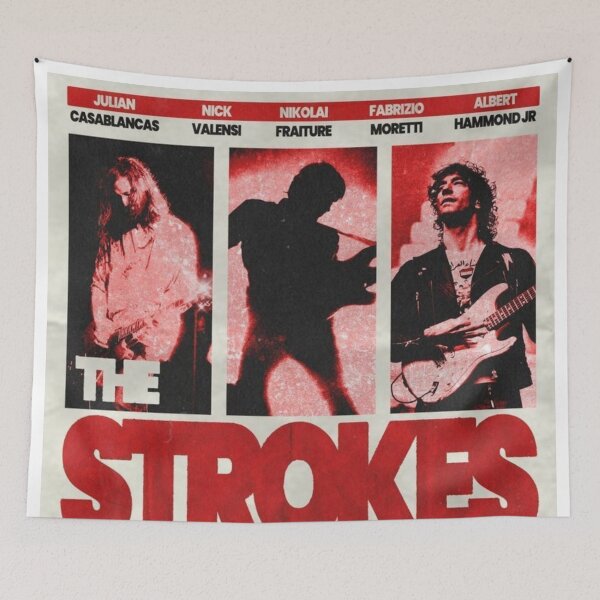 Item preview, The Strokes Original Custom Vintage Music Band Tee Unique Poster Wall Art designed and sold by Cool Robot Bro..