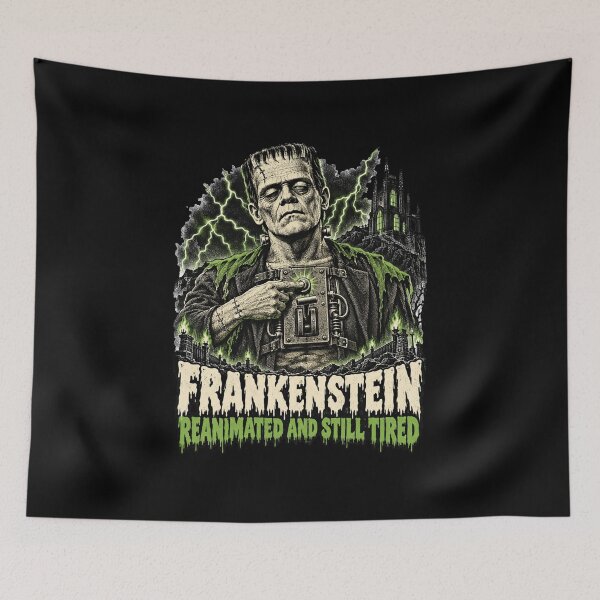 Item preview, Frankenstein Reanimated And Still Tired designed and sold by CerealBoxInk.