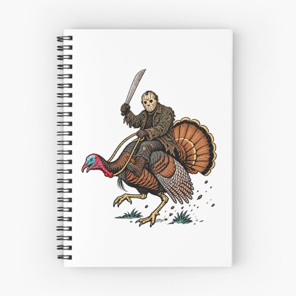 Item preview, Jason Voorhees Riding Turkey Thanksgiving Horror Graphic designed and sold by DYALEEZ-XCR.