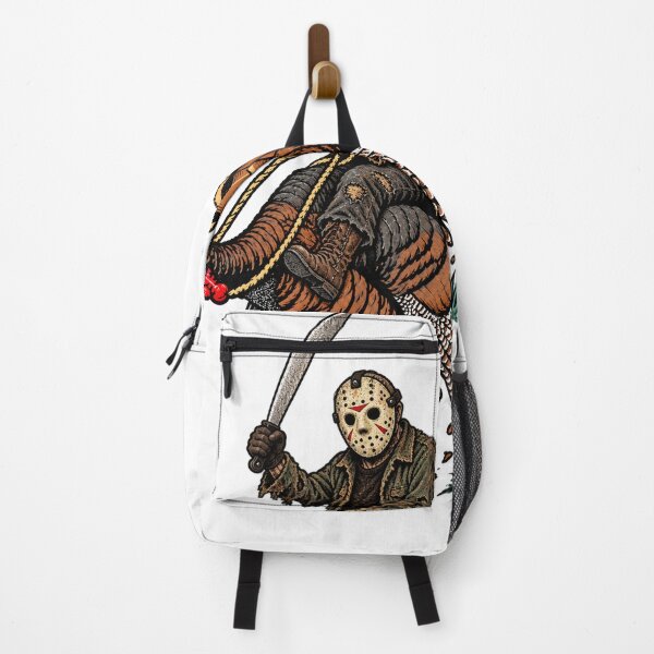 Item preview, Jason Voorhees Riding Turkey Thanksgiving Horror Graphic designed and sold by DYALEEZ-XCR.