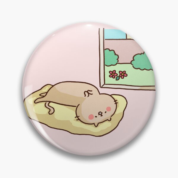 Item preview, Cat Sleeping Relaxed on Cushion by Window designed and sold by Chunu Doodles.